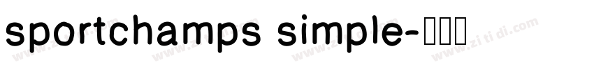 sportchamps simple字体转换